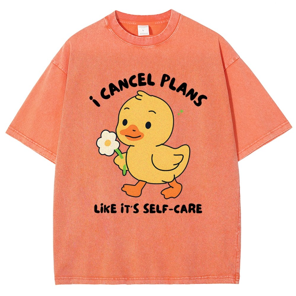 I Cancel Plans Vintage Distressed T-shirt