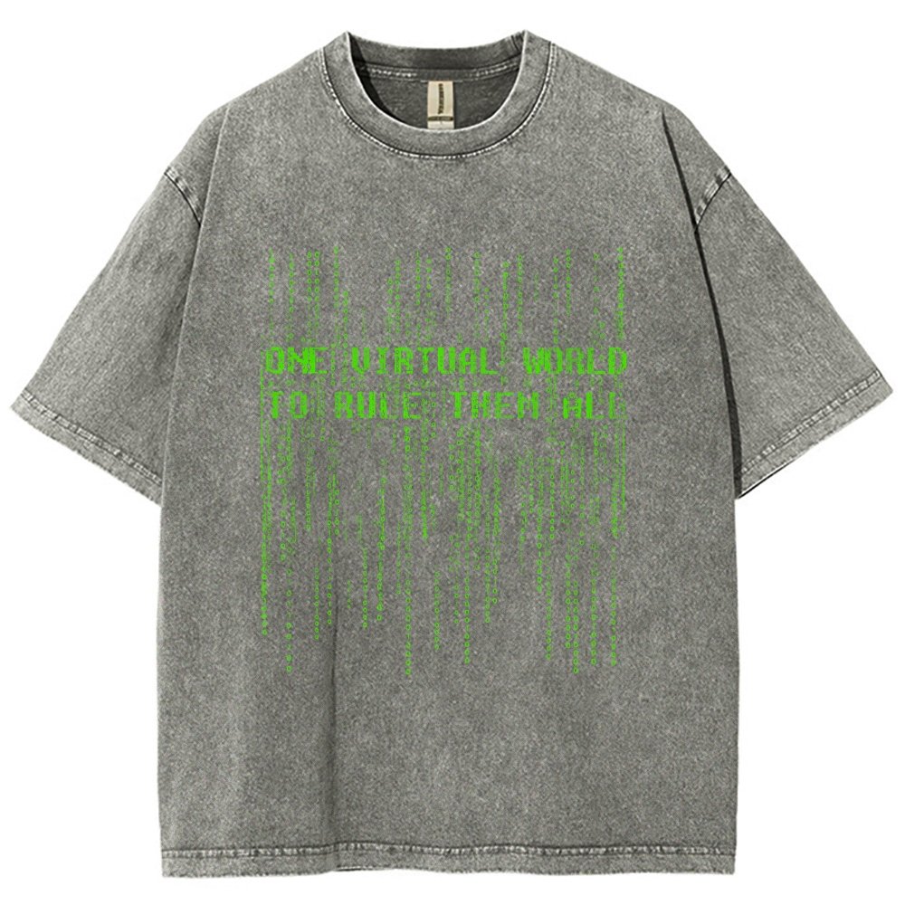 One Virtual Realm to Rule Them All Vintage Distressed T-shirt