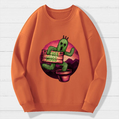 Huggable Cactus Geek Cotton Sweatshirt