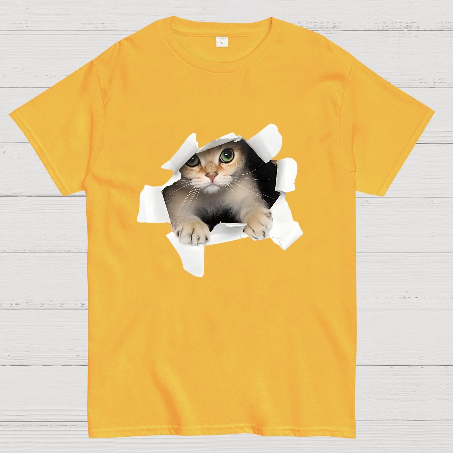 3D Cat Nerdy T-Shirt