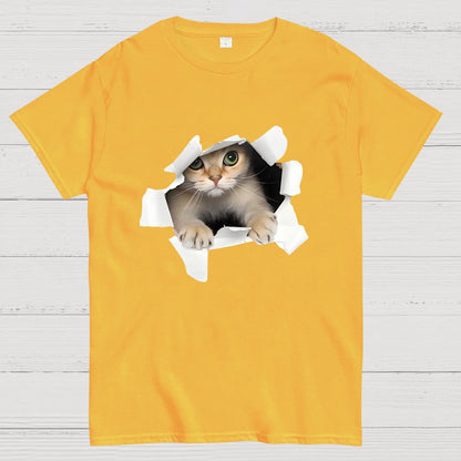 3D Cat Nerdy T-Shirt