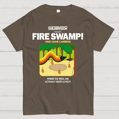 Retro Blazing Swamp Geek T-Shirt