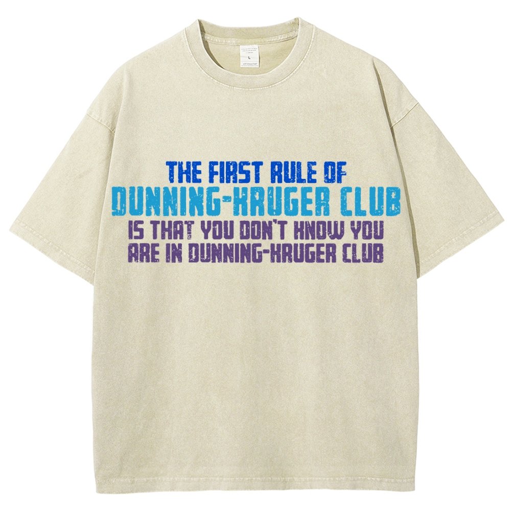 Dunning-Kruger Club Vintage Distressed T-shirt