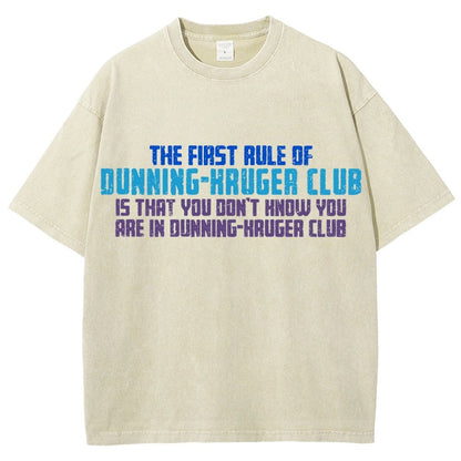 Dunning-Kruger Club Vintage Distressed T-shirt