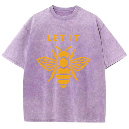 Let It Bee Vintage Distressed T-shirt