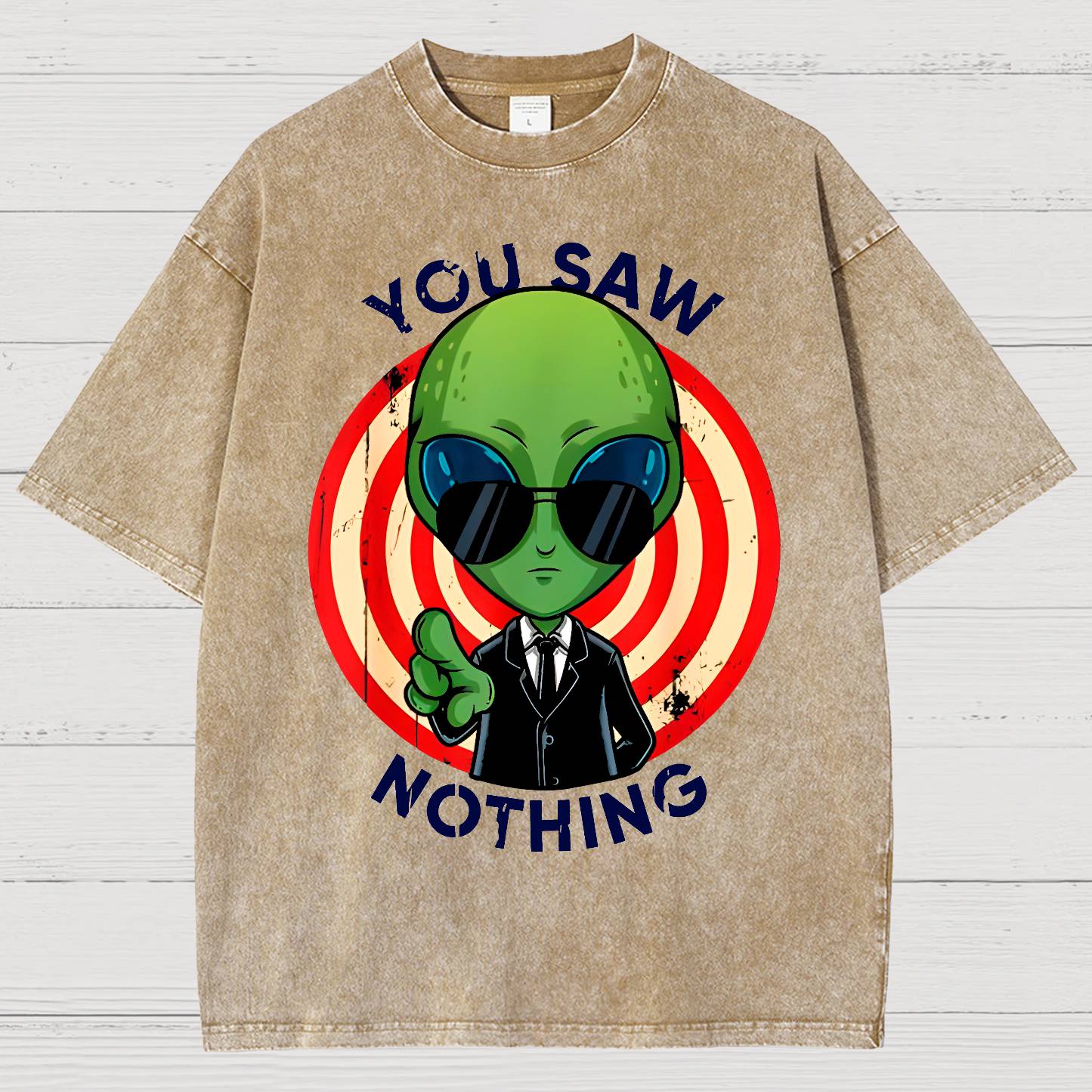 You Saw Nothing! Vintage Distressed T-shirt