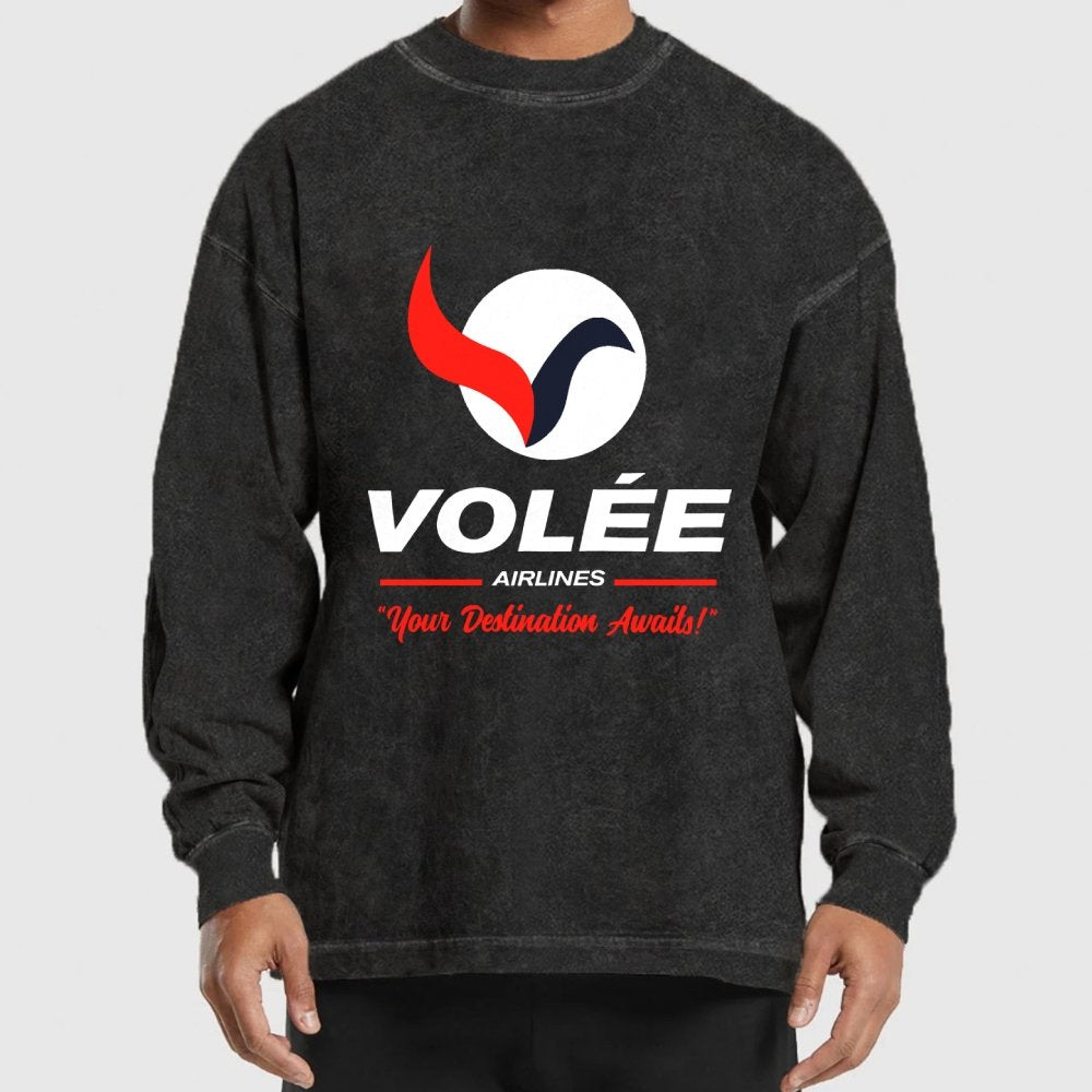 Volée Airlines Washed Long Sleeve Tee