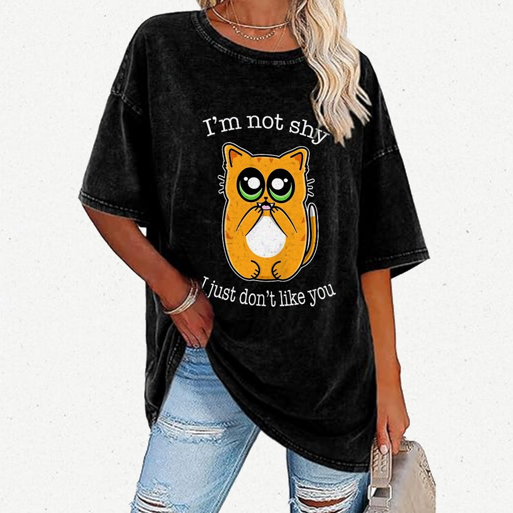Not Shy Vintage Distressed T-shirt