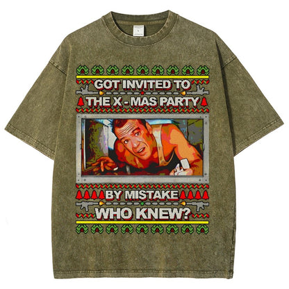 Got invited to the X-mas Party Vintage Distressed T-shirt