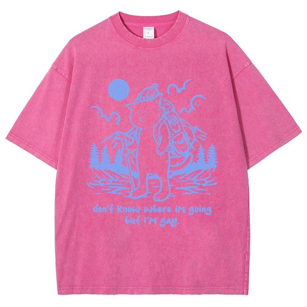 Don't Know Where I'm Going But I'm Gay Vintage Distressed T-shirt