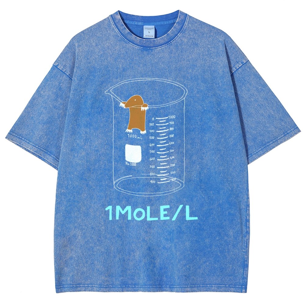 Ute One Mole Per Liter Chemistry Avogadros Day Vintage Distressed T-shirt
