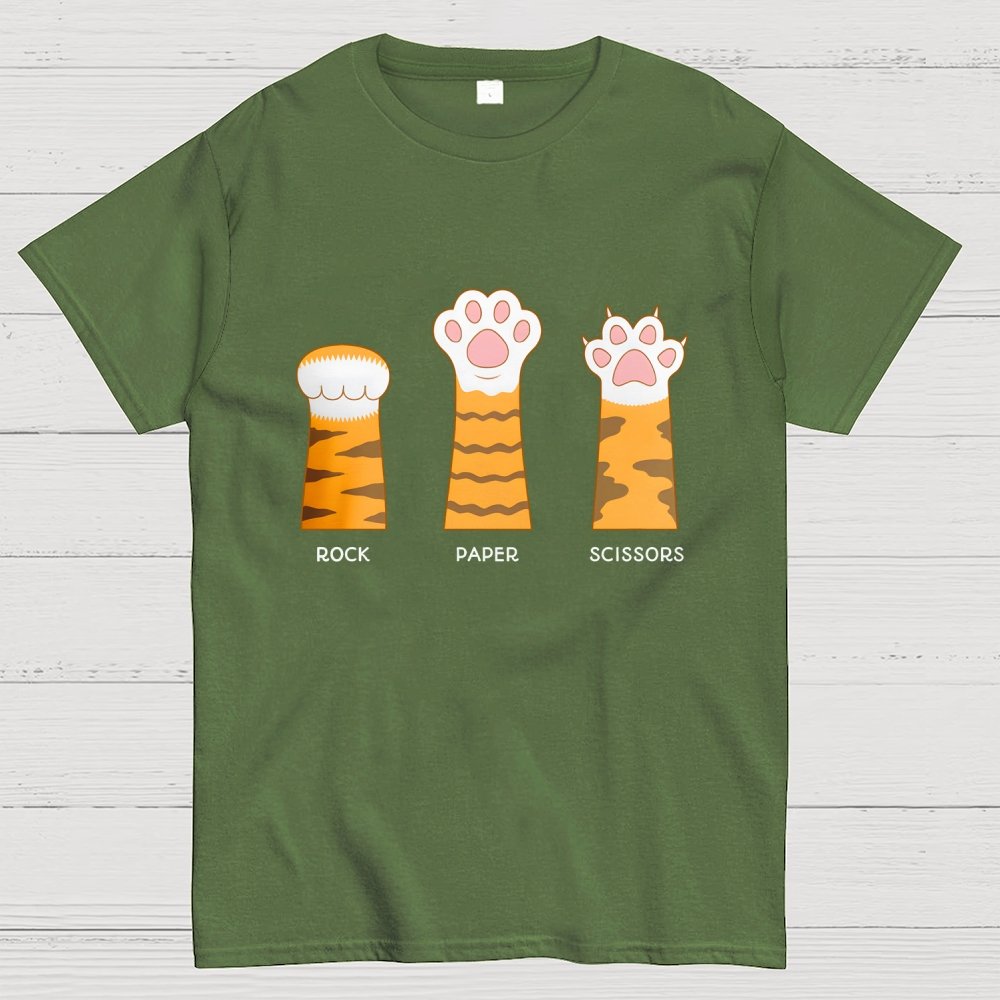 Rock Paper Scissors Purrfect Geek T-Shirt