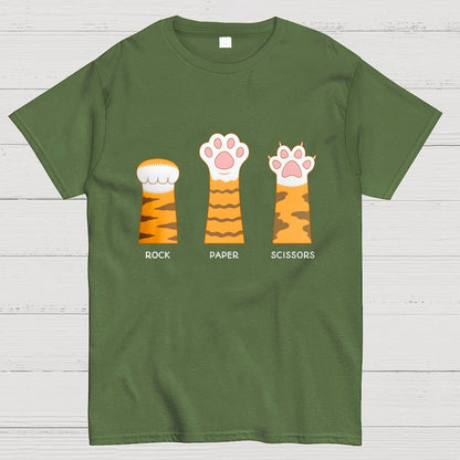 Rock Paper Scissors Purrfect Geek T-Shirt