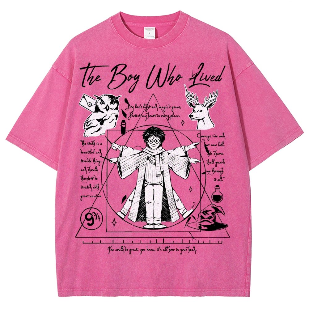 Vitruvian Wizard Vintage Distressed T-shirt