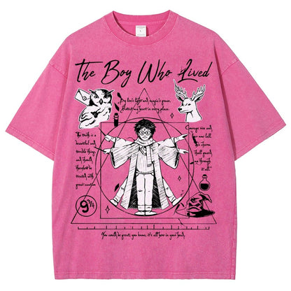 Vitruvian Wizard Vintage Distressed T-shirt