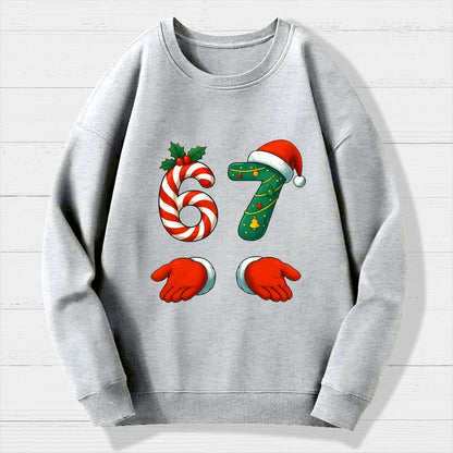 67 Christmas Geek Cotton Sweatshirt