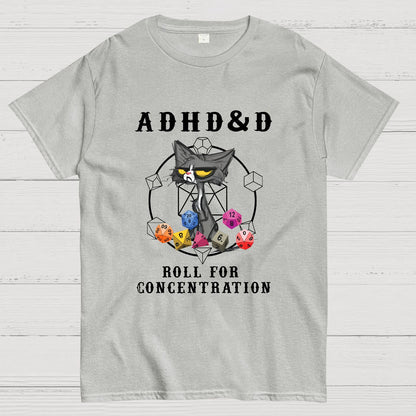 Adhd&Dnd Cat Geeky T-Shirt