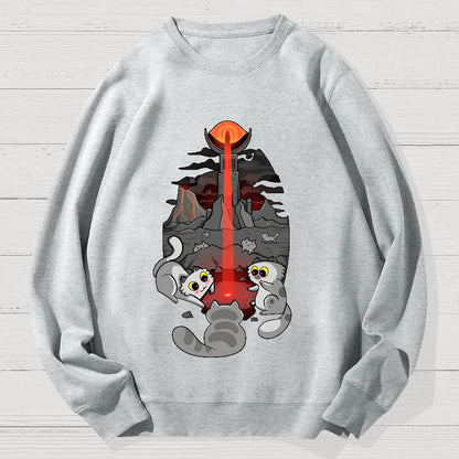 The Eye Of Meowdor Geek Cotton Sweatshirt
