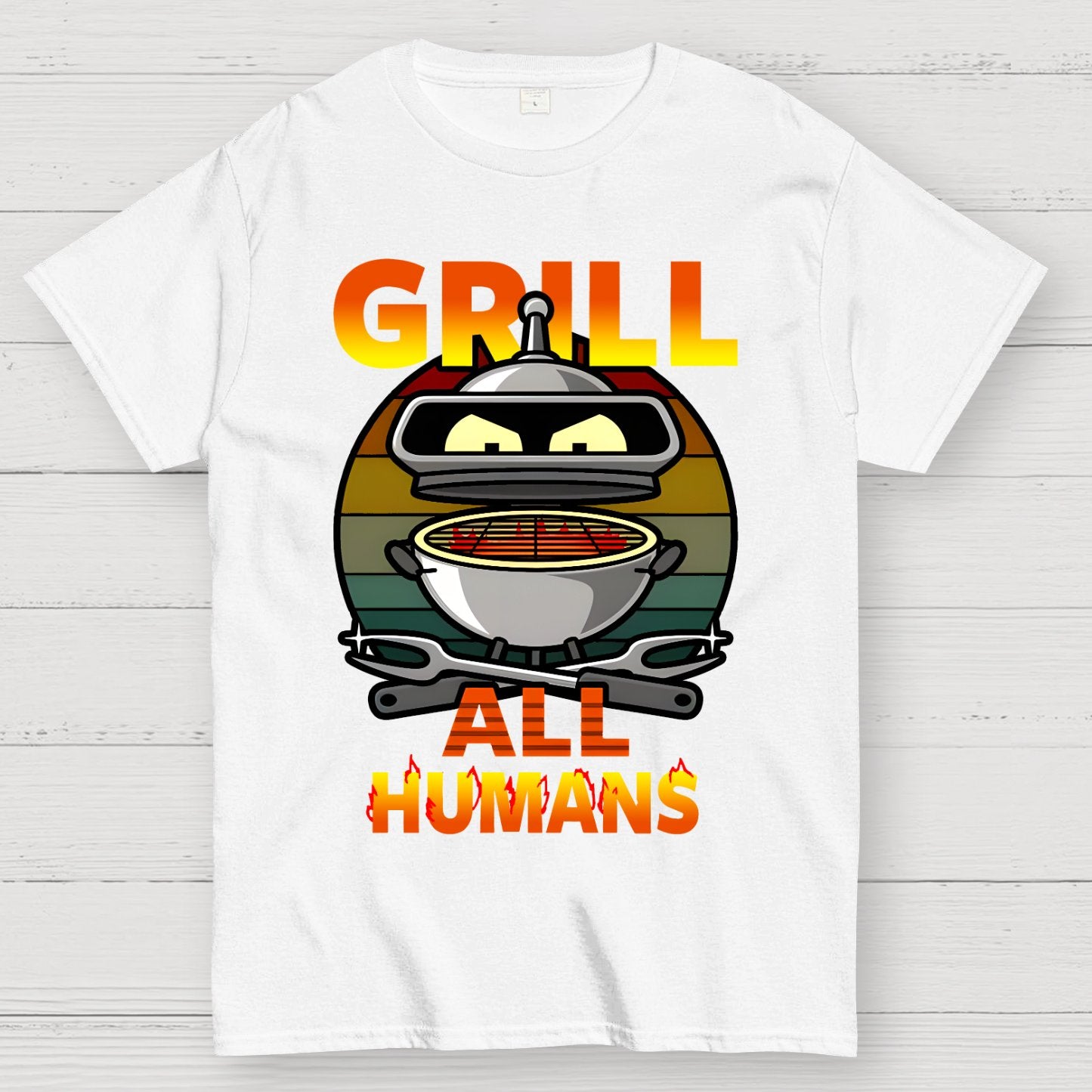 Grill All Humans Geek T-Shirt