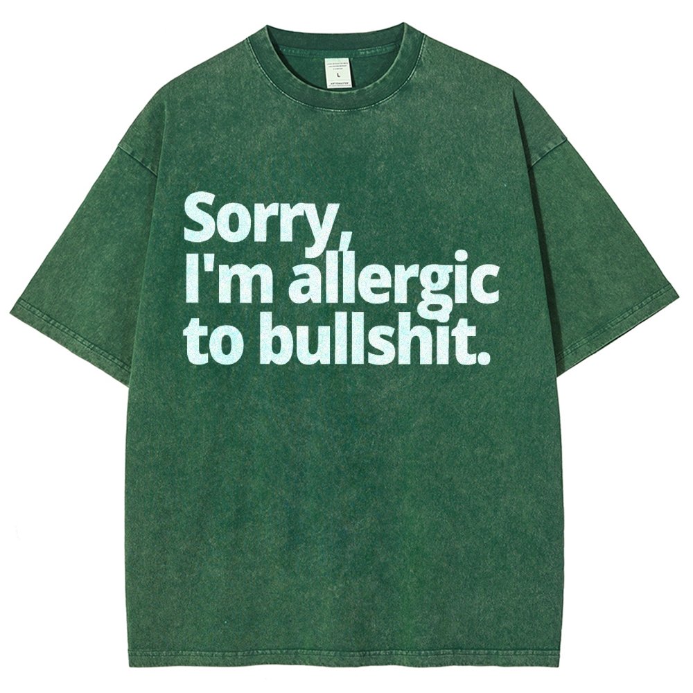 I'm Sorry I'm Allergic To Bullshit Vintage Distressed T-shirt