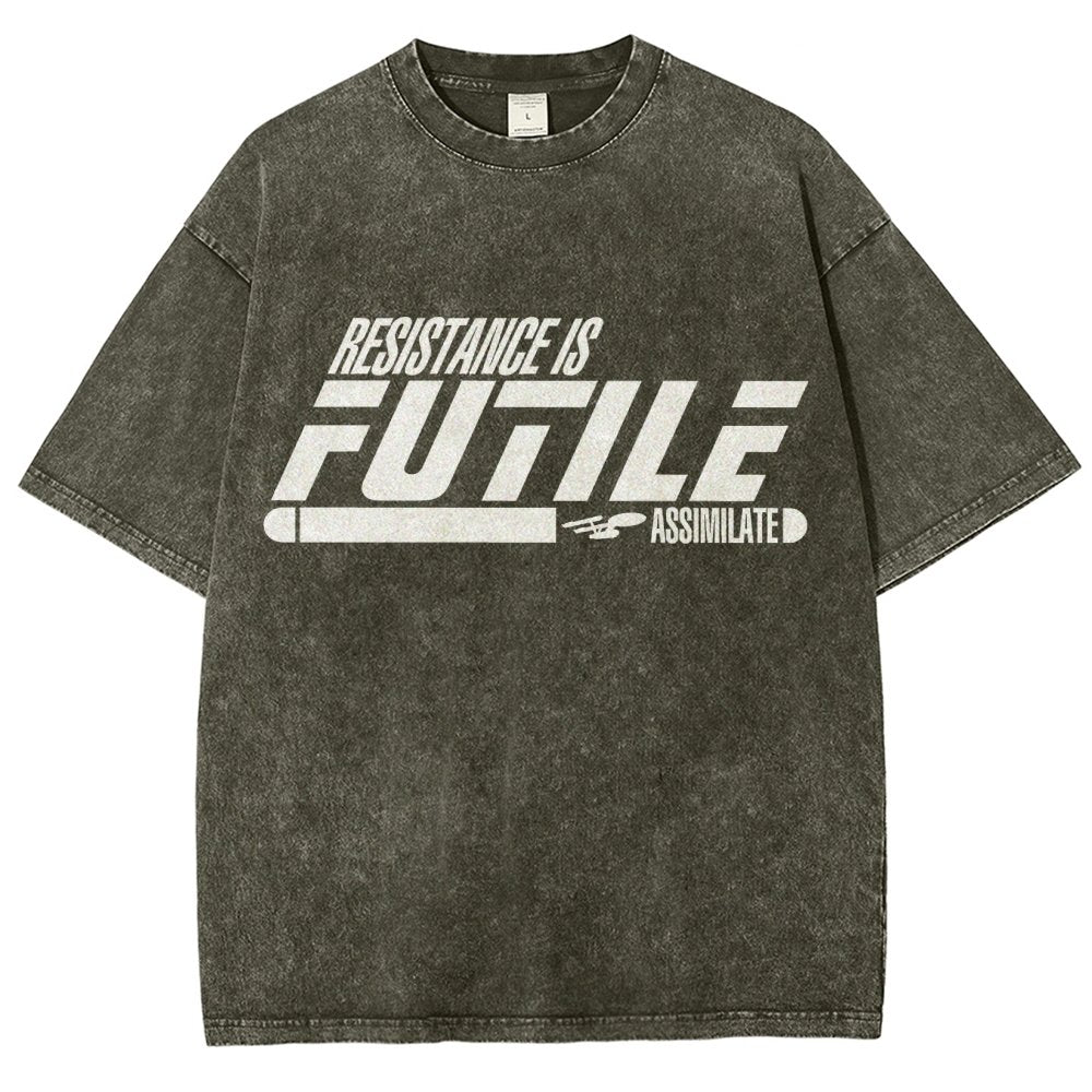 Resistance is Futile Vintage Distressed T-shirt