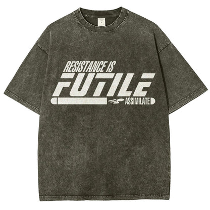 Resistance is Futile Vintage Distressed T-shirt