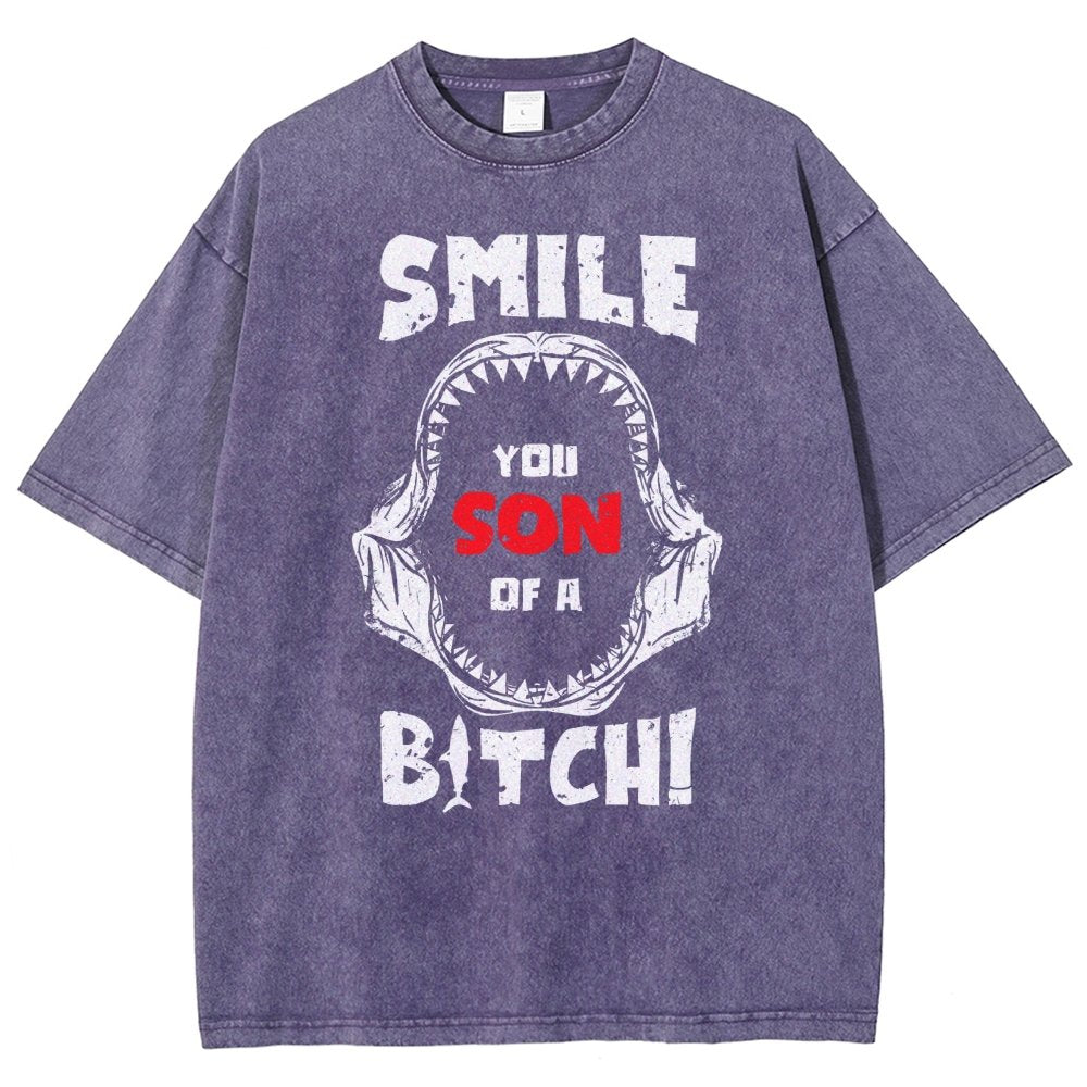 Smile You Son of a... Vintage Distressed T-shirt