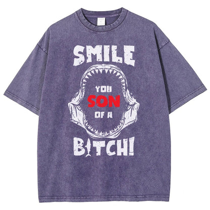 Smile You Son of a... Vintage Distressed T-shirt