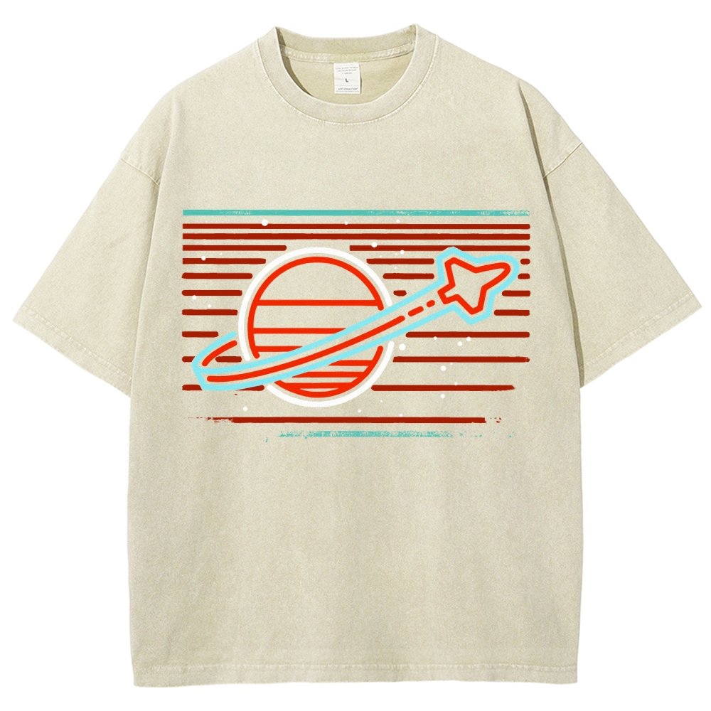 Retro Space Launch Vintage Distressed T-shirt