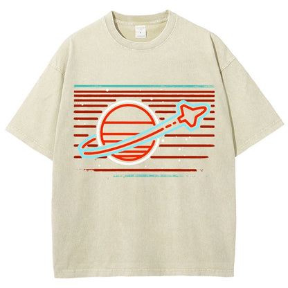 Retro Space Launch Vintage Distressed T-shirt