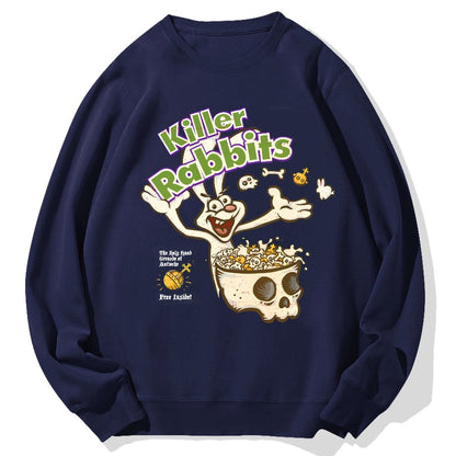 Killer Rabbit Cereal Geek Cotton Sweatshirt