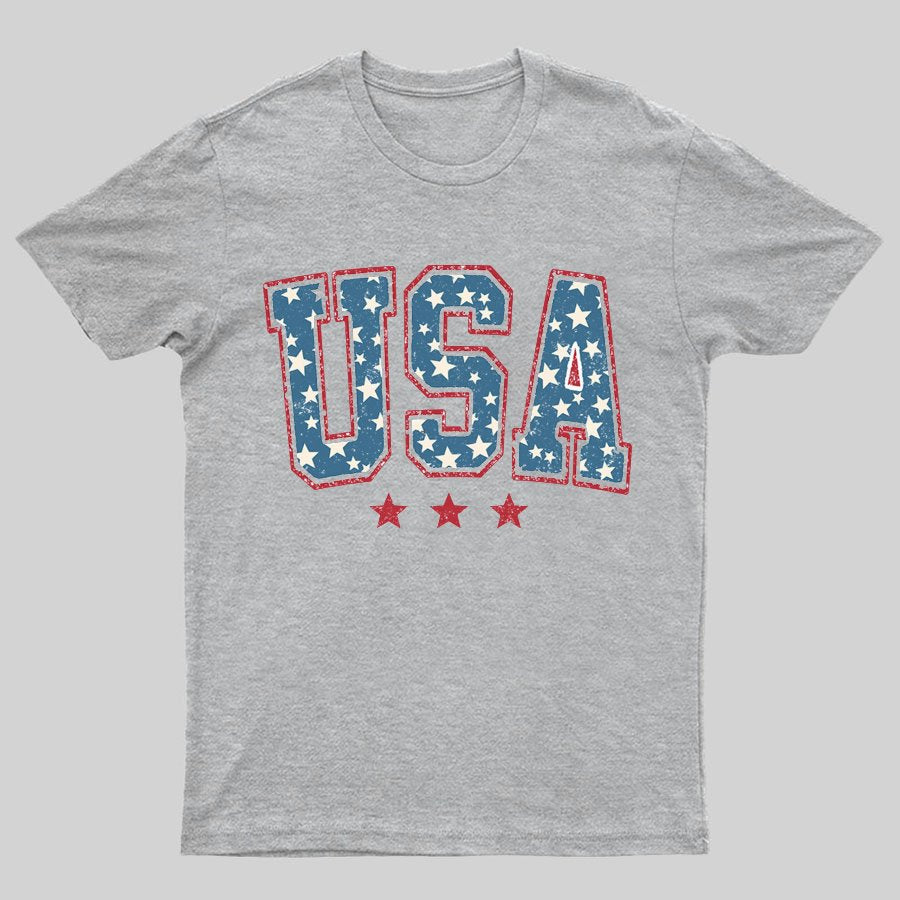 USA  Stars and Stripes Geeky T-Shirt