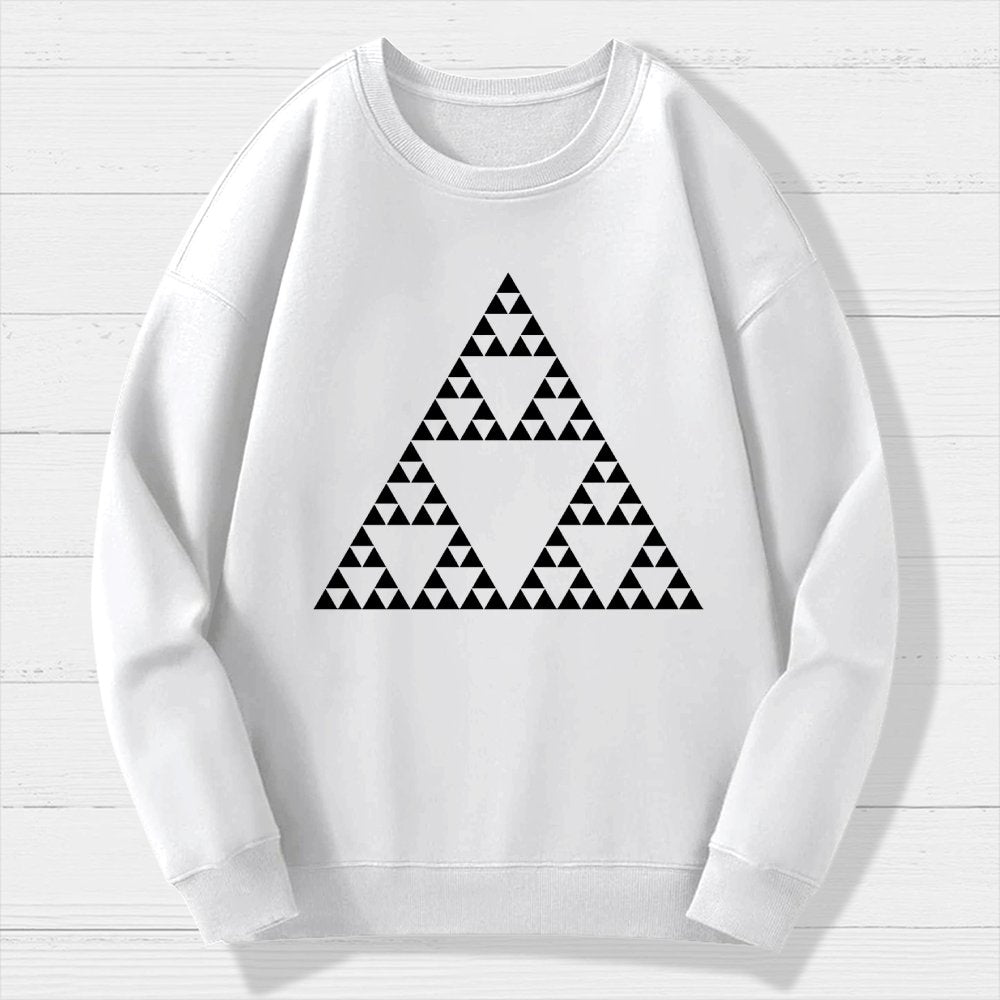 Sierpinski Triangle Fractal Geek Cotton Sweatshirt