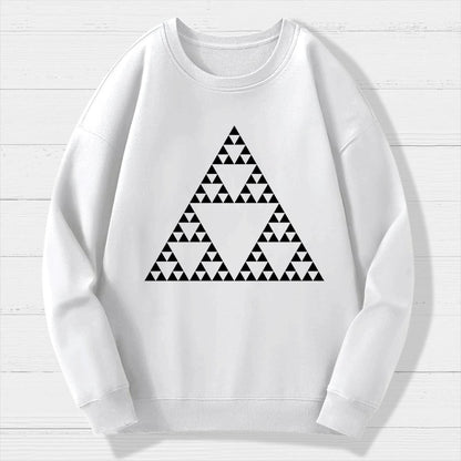 Sierpinski Triangle Fractal Geek Cotton Sweatshirt