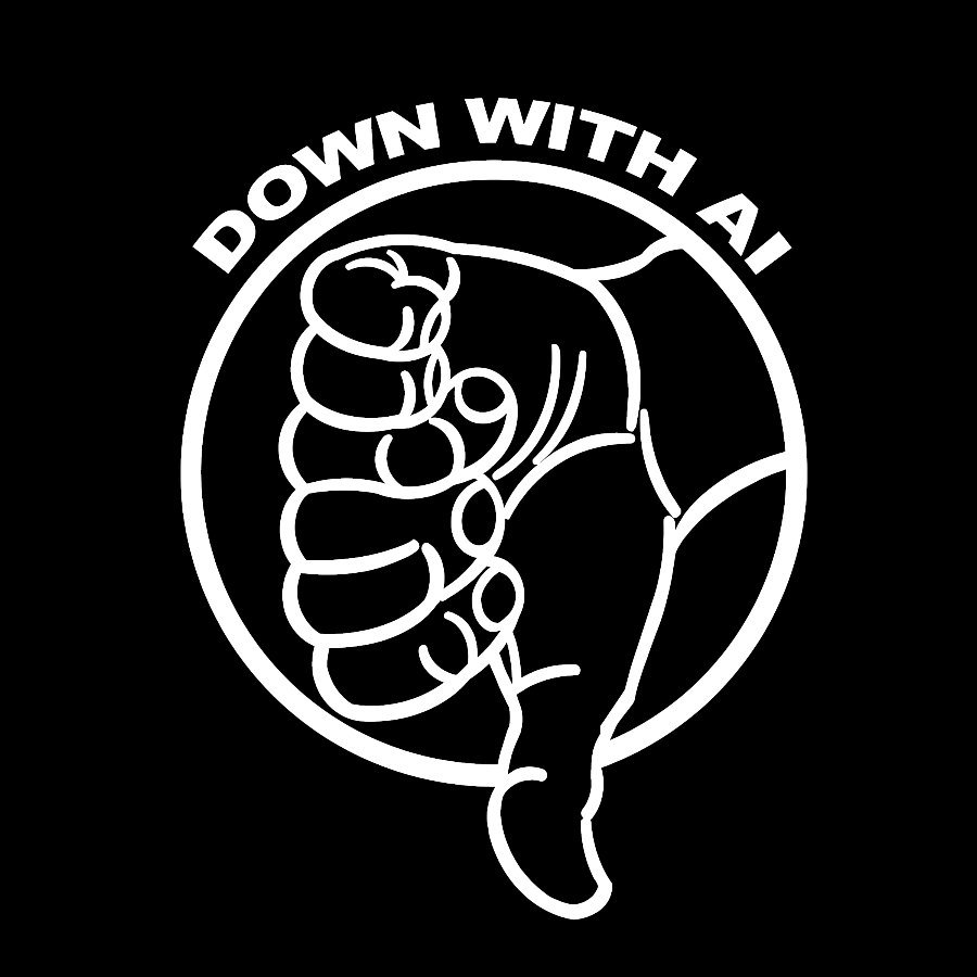 DOWN WITH AI Geek T-Shirt