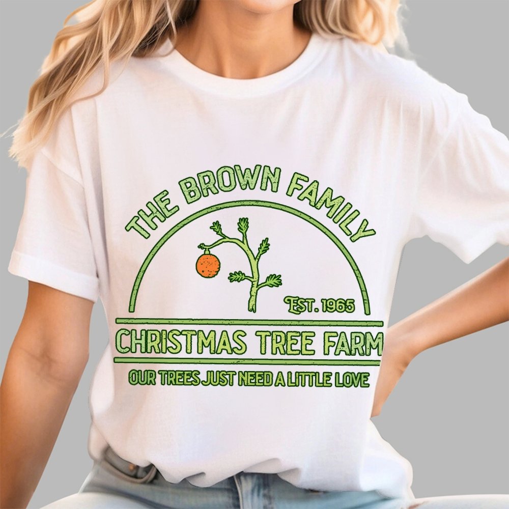 Vintage Christmas Tree Farm Geek T-Shirt