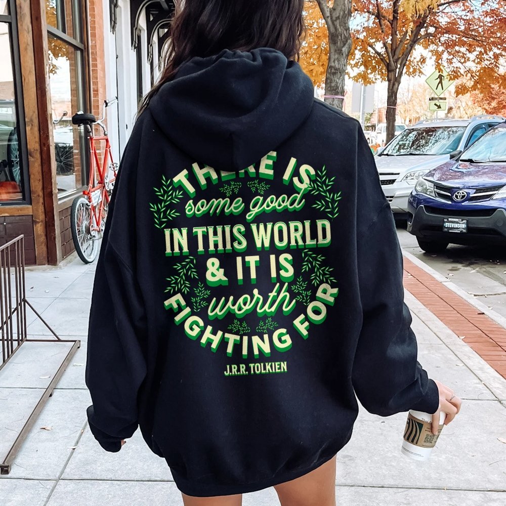 There is Some Good in This World Printed Back Unisex Cotton Hoodie