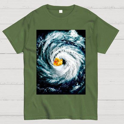 Rubber duck in Hurricane Geek T-Shirt