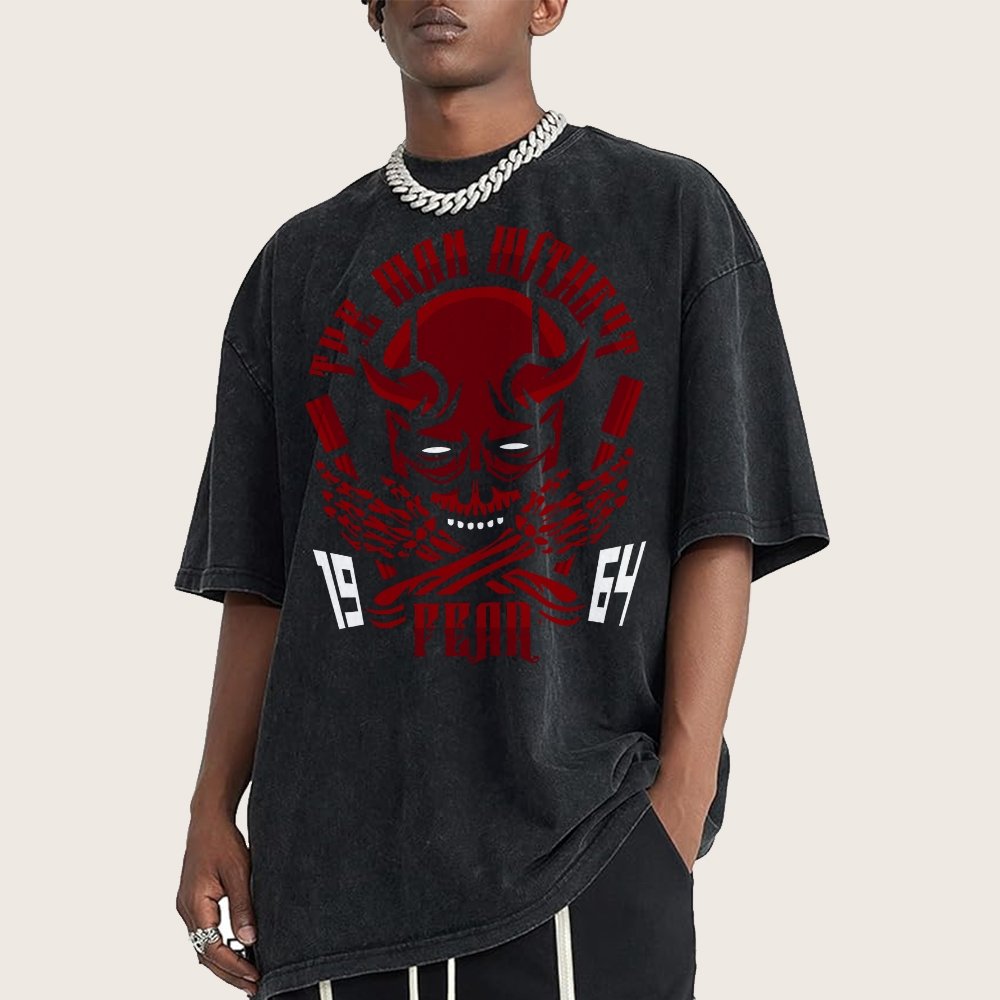 Devil Skull Vintage Distressed T-shirt