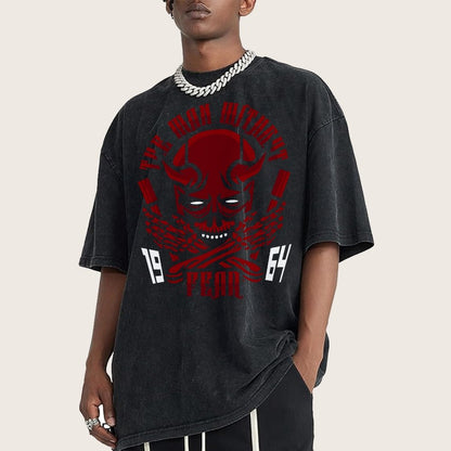 Devil Skull Vintage Distressed T-shirt