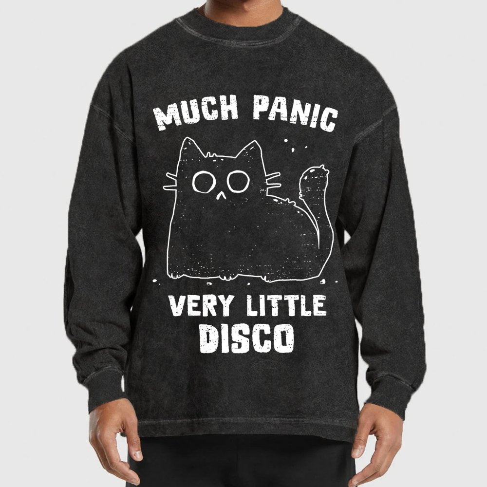 Much Panic, Very Little Disco Washed Long Sleeve Tee