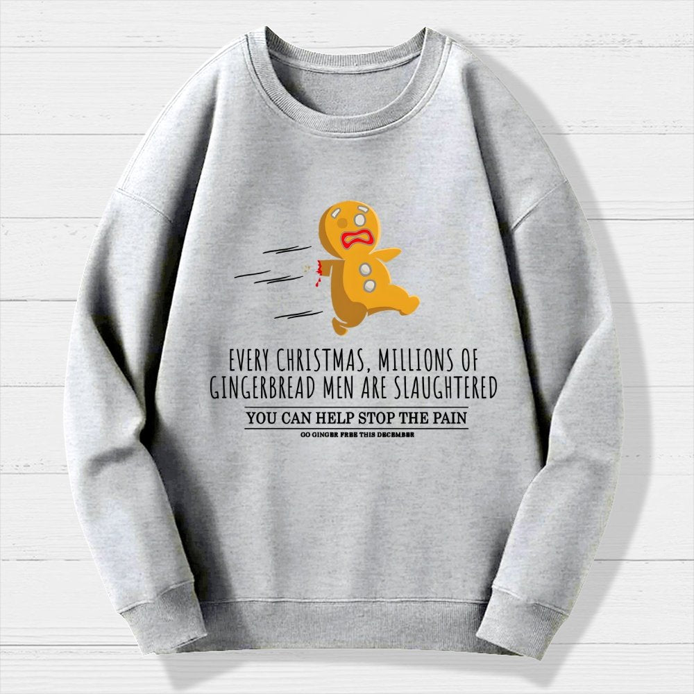 Gingerbread Man Geek Cotton Sweatshirt