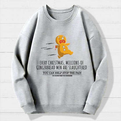 Gingerbread Man Geek Cotton Sweatshirt