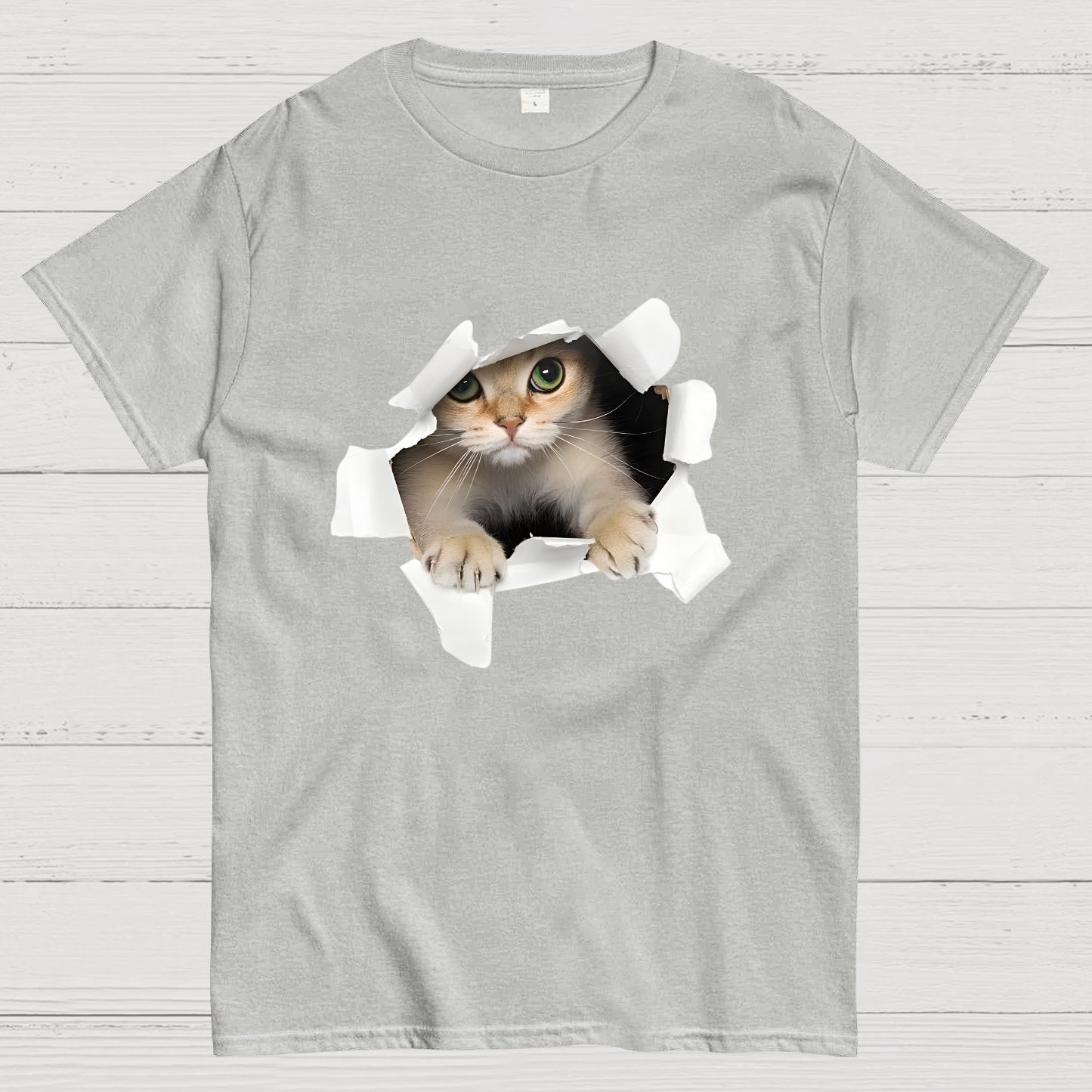 3D Cat Nerdy T-Shirt