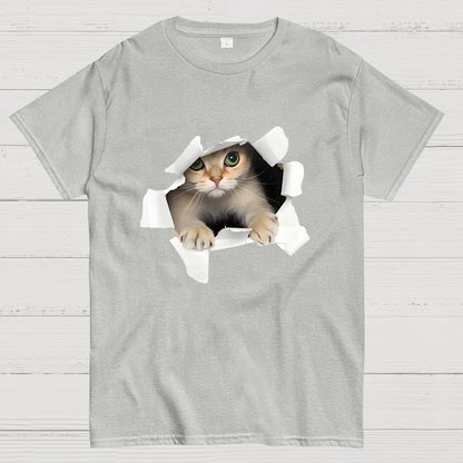 3D Cat Nerdy T-Shirt