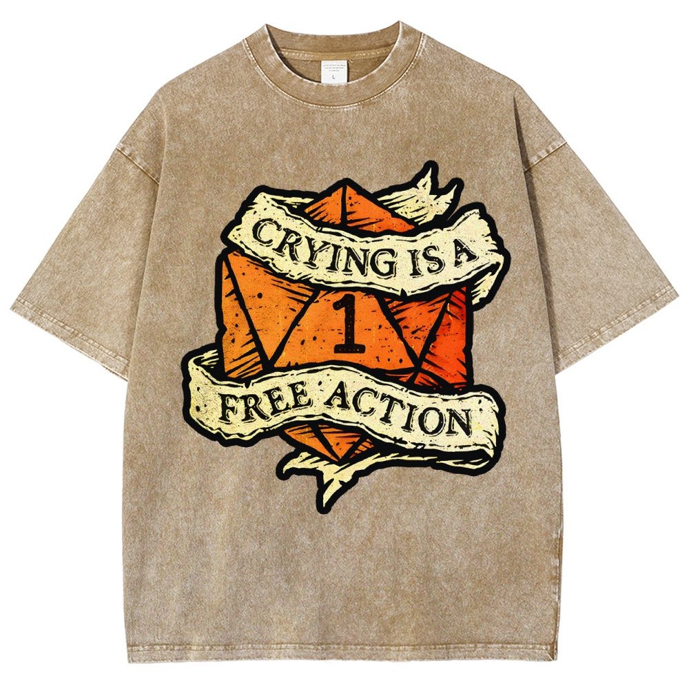 Crying is a free action Vintage Distressed T-shirt