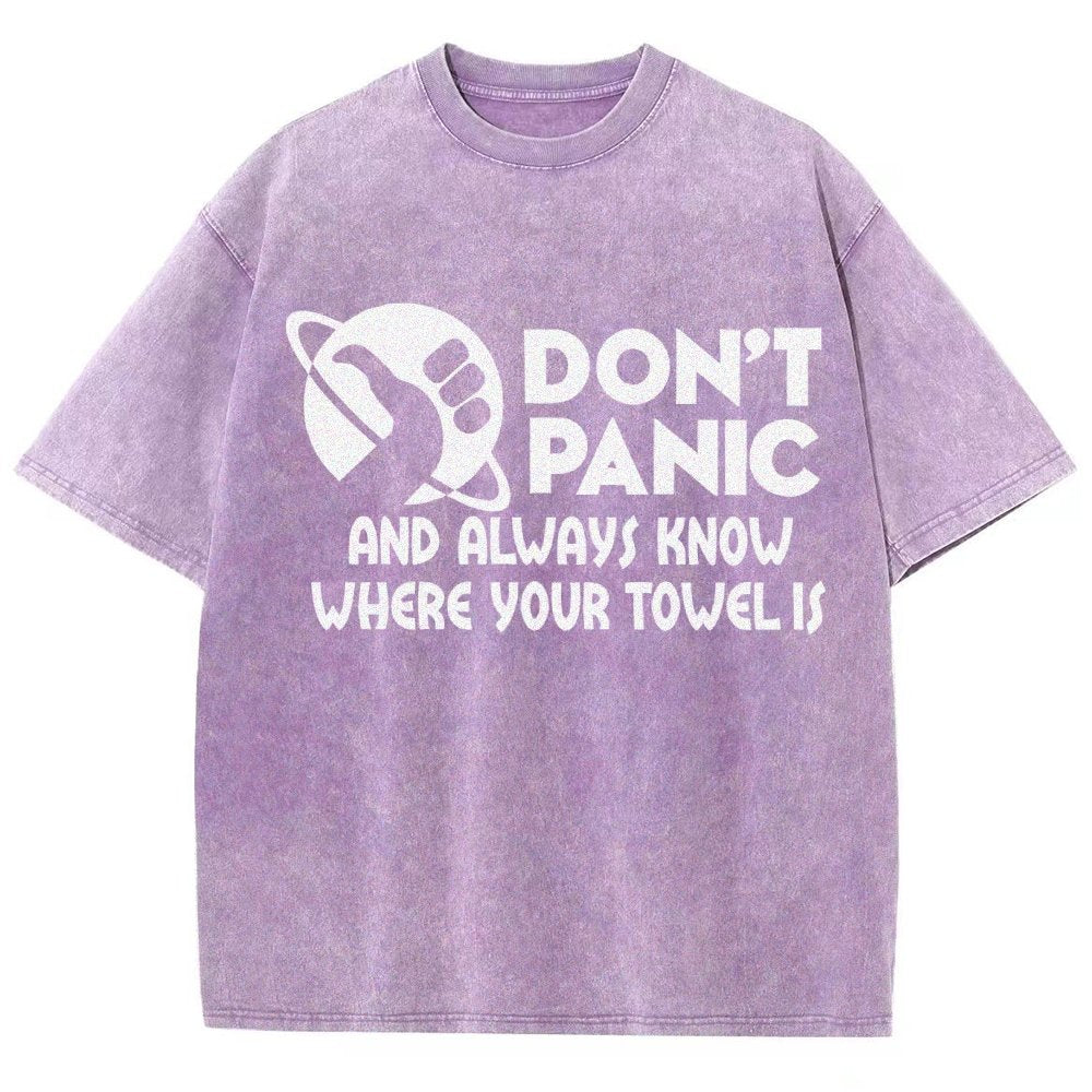 Don't Panic Vintage Distressed T-shirt