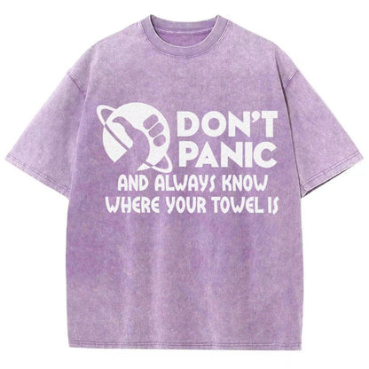 Don't Panic Vintage Distressed T-shirt