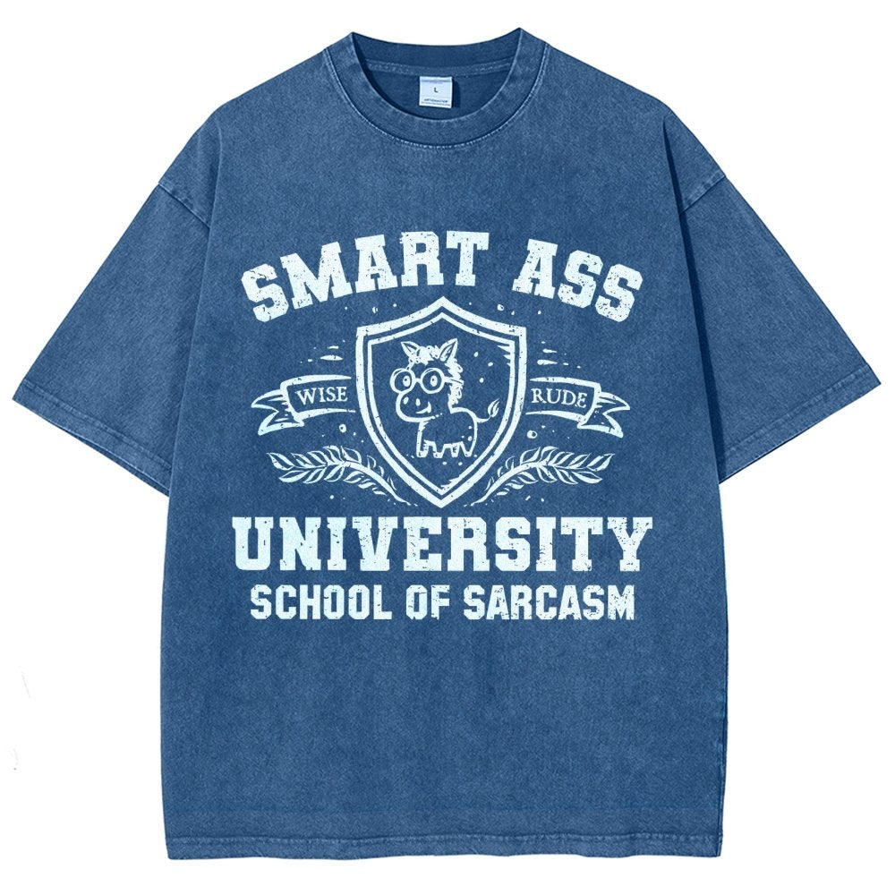 Smart Ass University Vintage Distressed T-shirt
