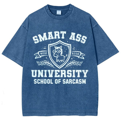 Smart Ass University Vintage Distressed T-shirt